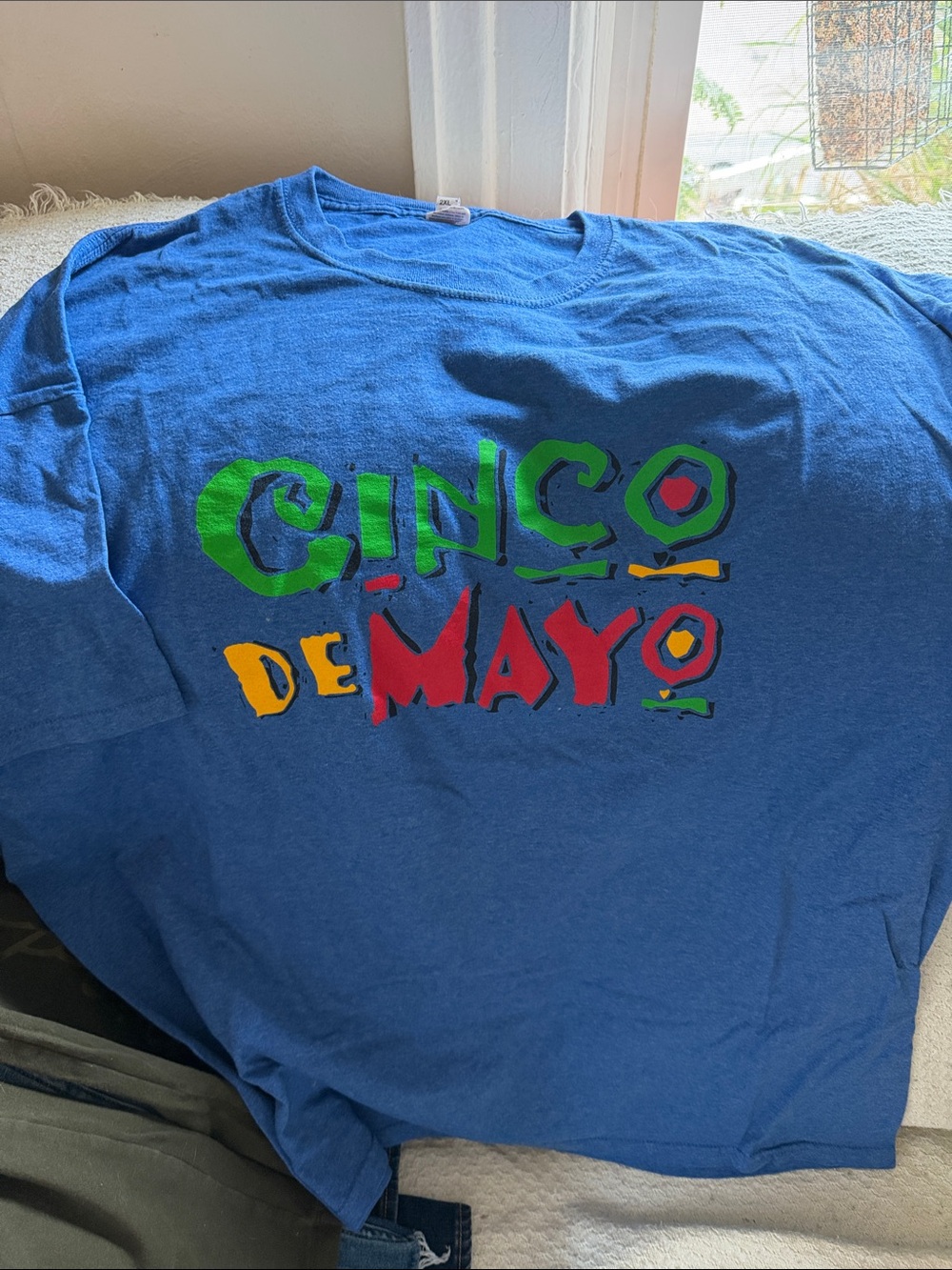 Womens/mens Cinco de Mayo Graphic Tee - Blue